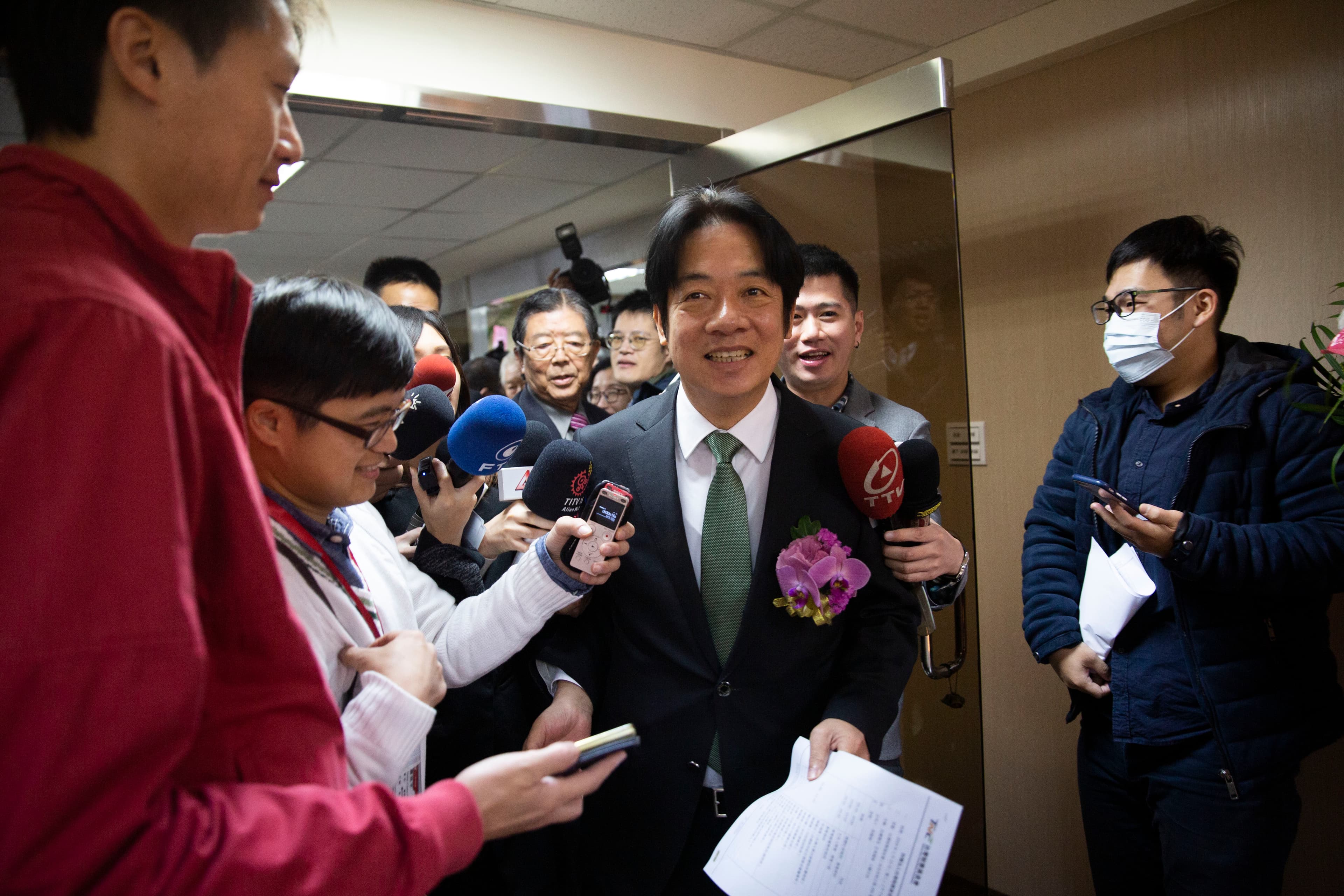 賴清德被問到2020總統大選相關事宜並未回答。