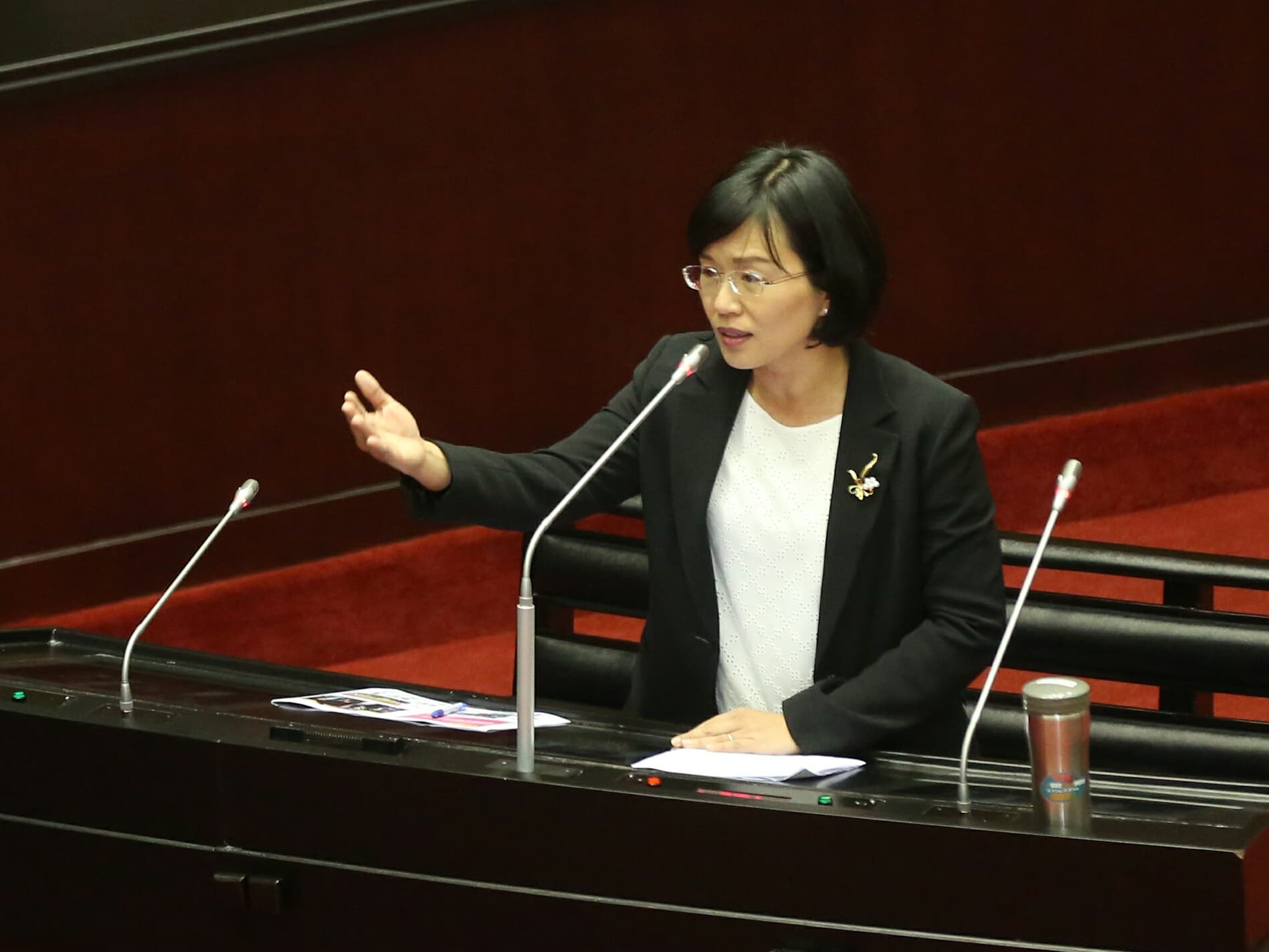 民進黨立委蘇巧慧質詢父親蘇貞昌,成為國會史上女兒質詢父親的首例。