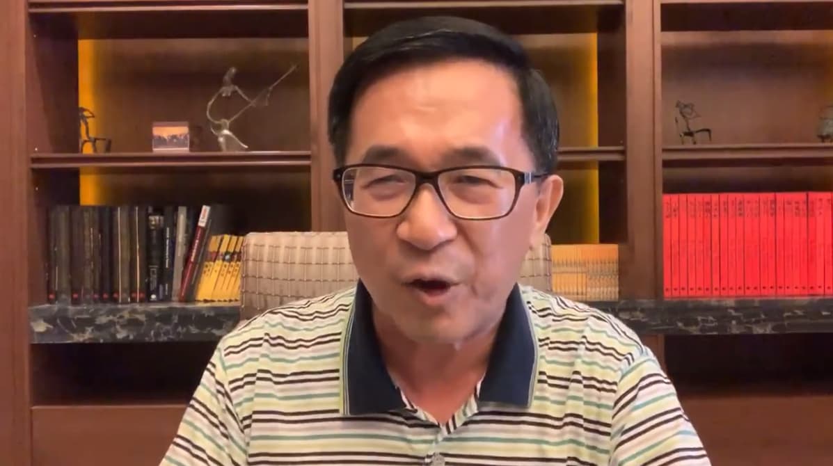 陳水扁在臉書po出新影片，強調媽祖普渡眾生、眾生平等，不會獨厚郭台銘。（翻攝自陳水扁臉書）
