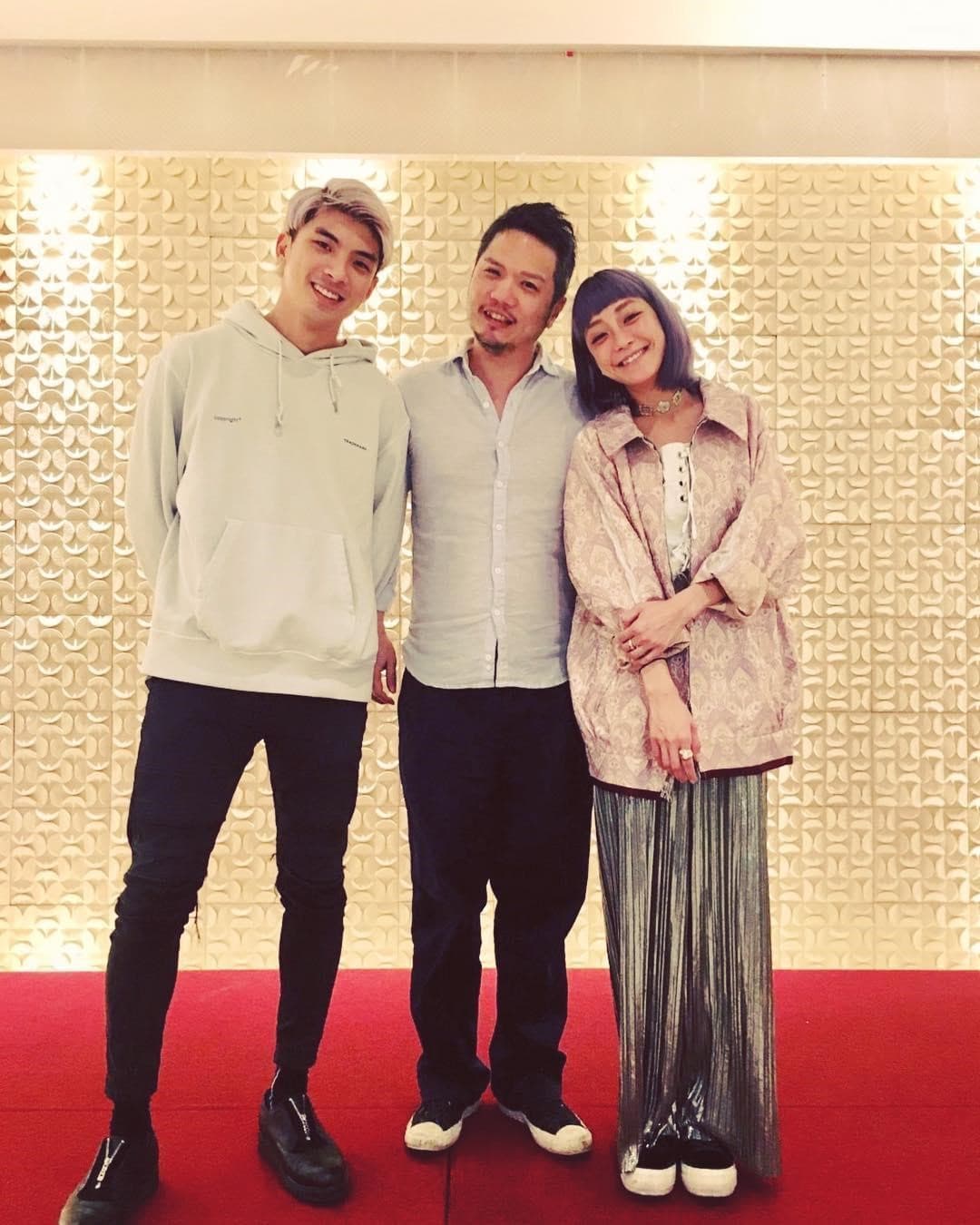 林哲熹(左)二度與導演孫啟明(中)合作,兩人培養出猶如朋友般的好感情。右為謝欣穎。(翻攝自《迴圈戀人》IG)