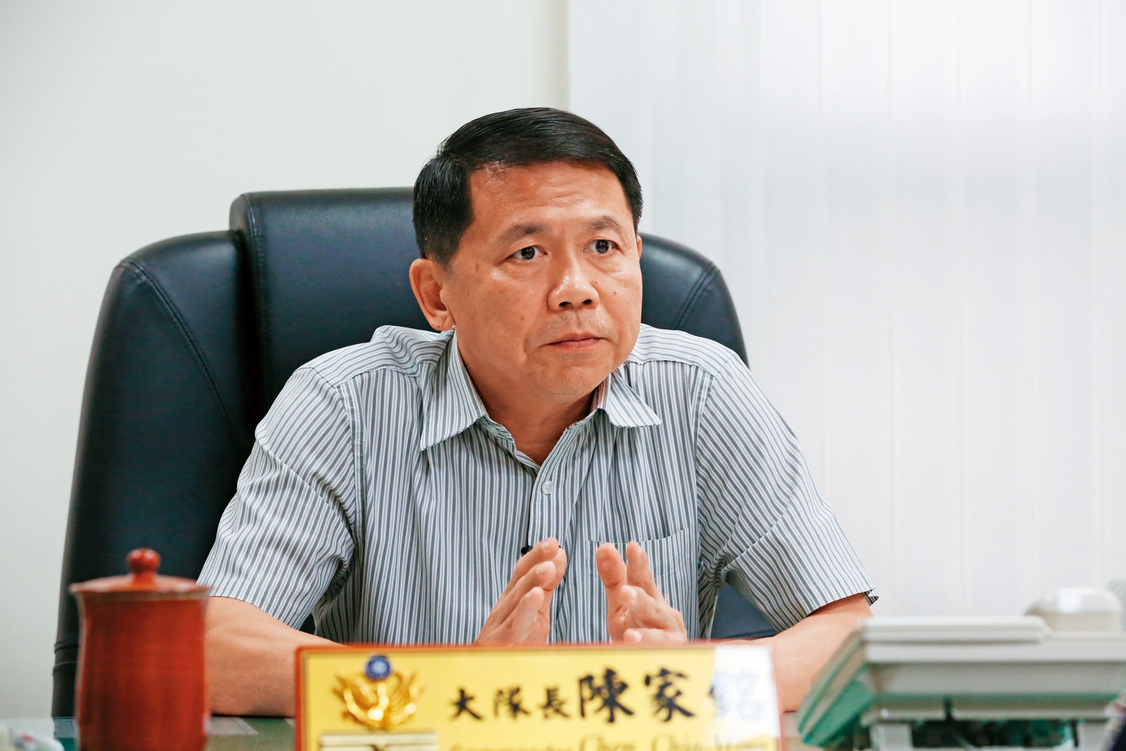 時任苗栗警分局長的陳家銘(圖)透露,當時搜山抓不到人,相當擔心林嫌自殺。