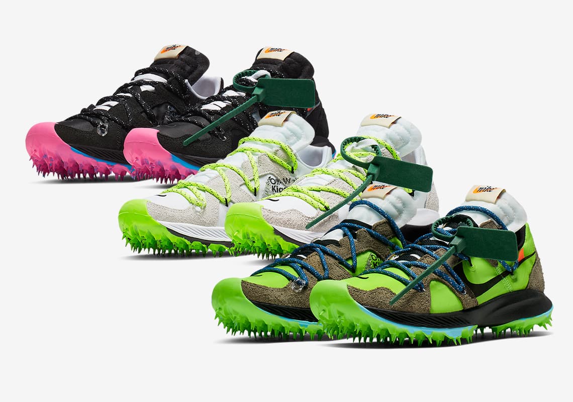 Off White x Nike聯名鞋款共推出三種顏色。各NT$5,800(FRUITION提供)