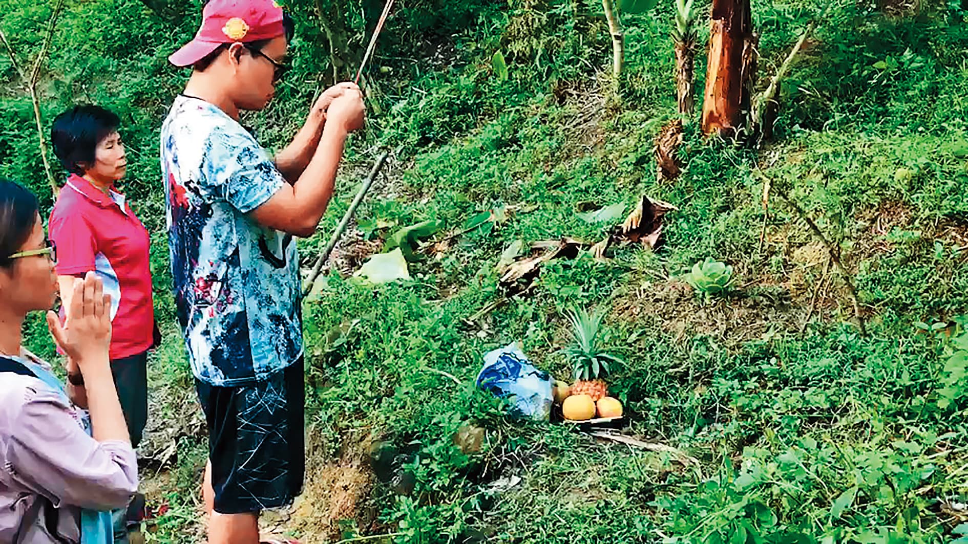 命運坎坷的大頭黃最後如願在霧峰山區長眠。(當事人提供)