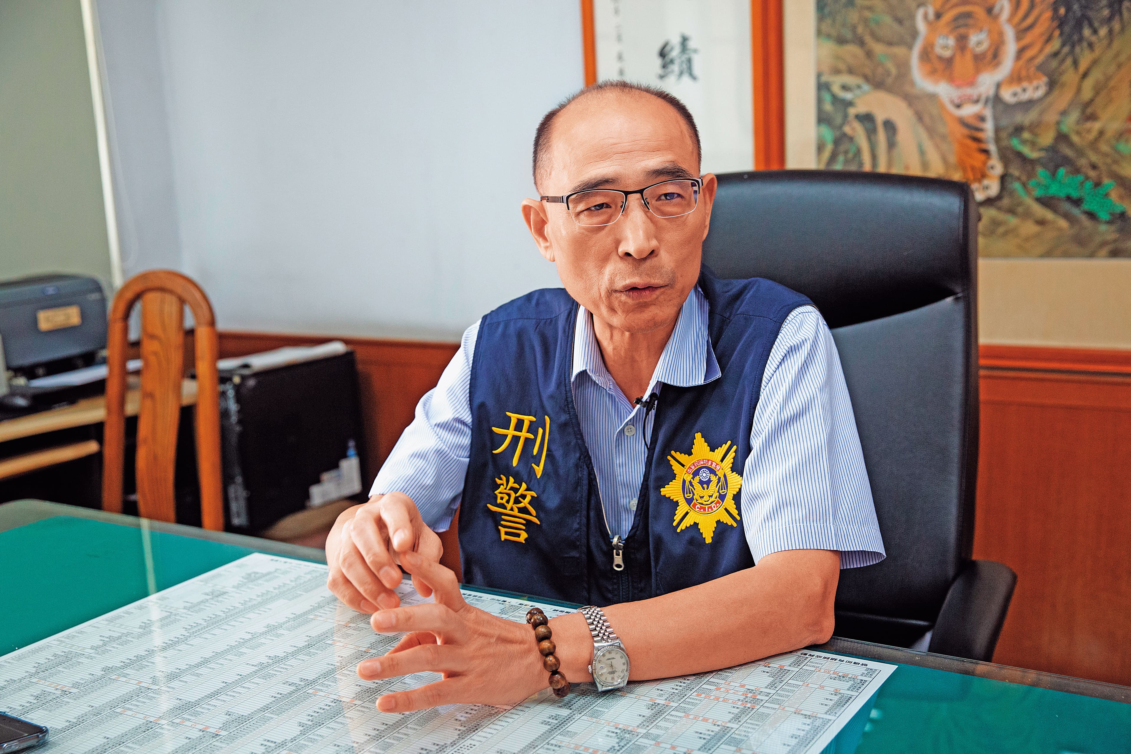 時任林園警分局偵查隊長的蔡岳同(圖)說,李宏基是預謀犯案。