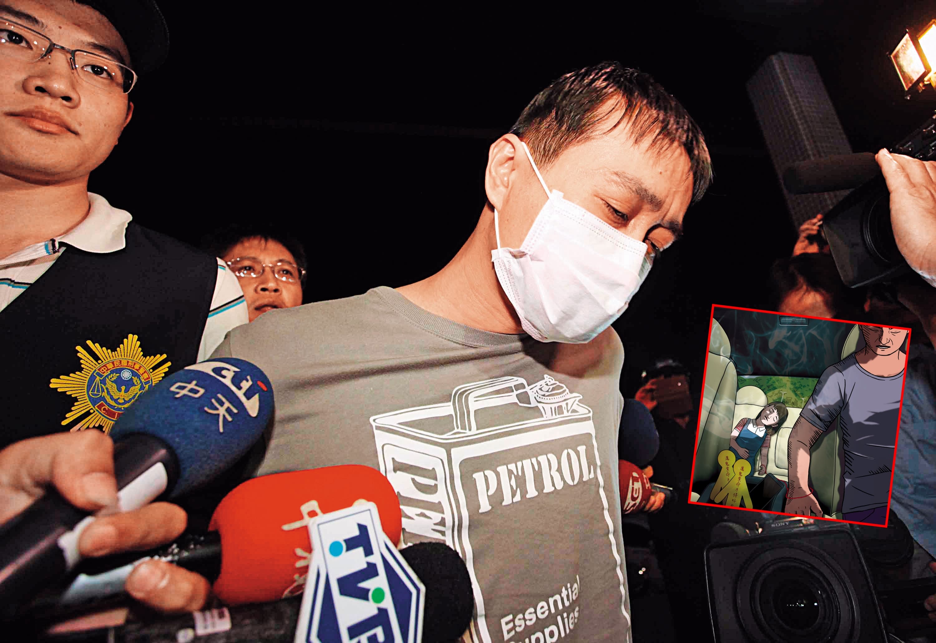 ↓有家暴前科的李宏基,因情緒失控鑄下大錯,已在去年伏法。(中央社)