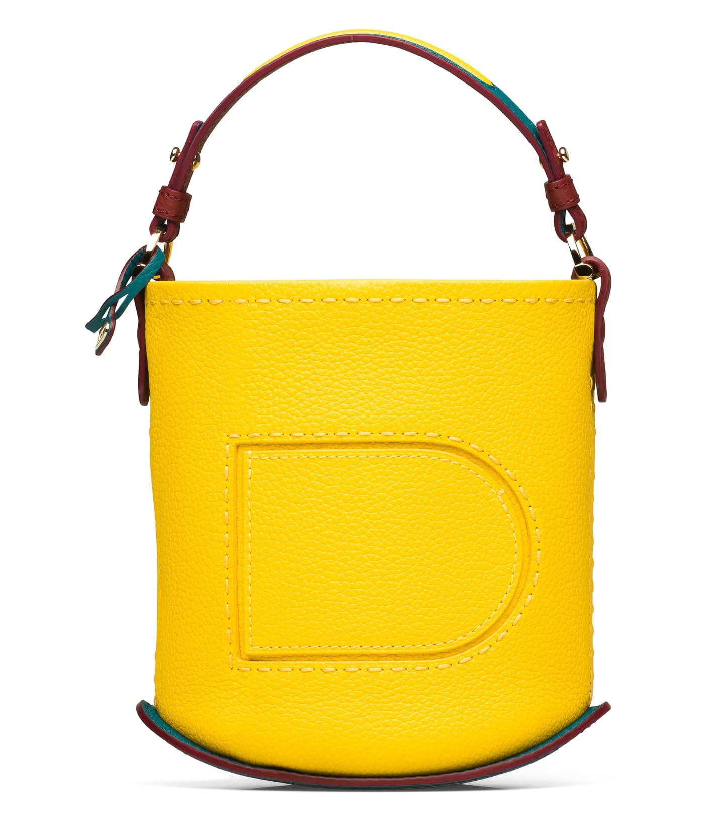 Pin系列芒果黃Mini Bucket手拿提袋,NT$67,300。(Minoshin提供)