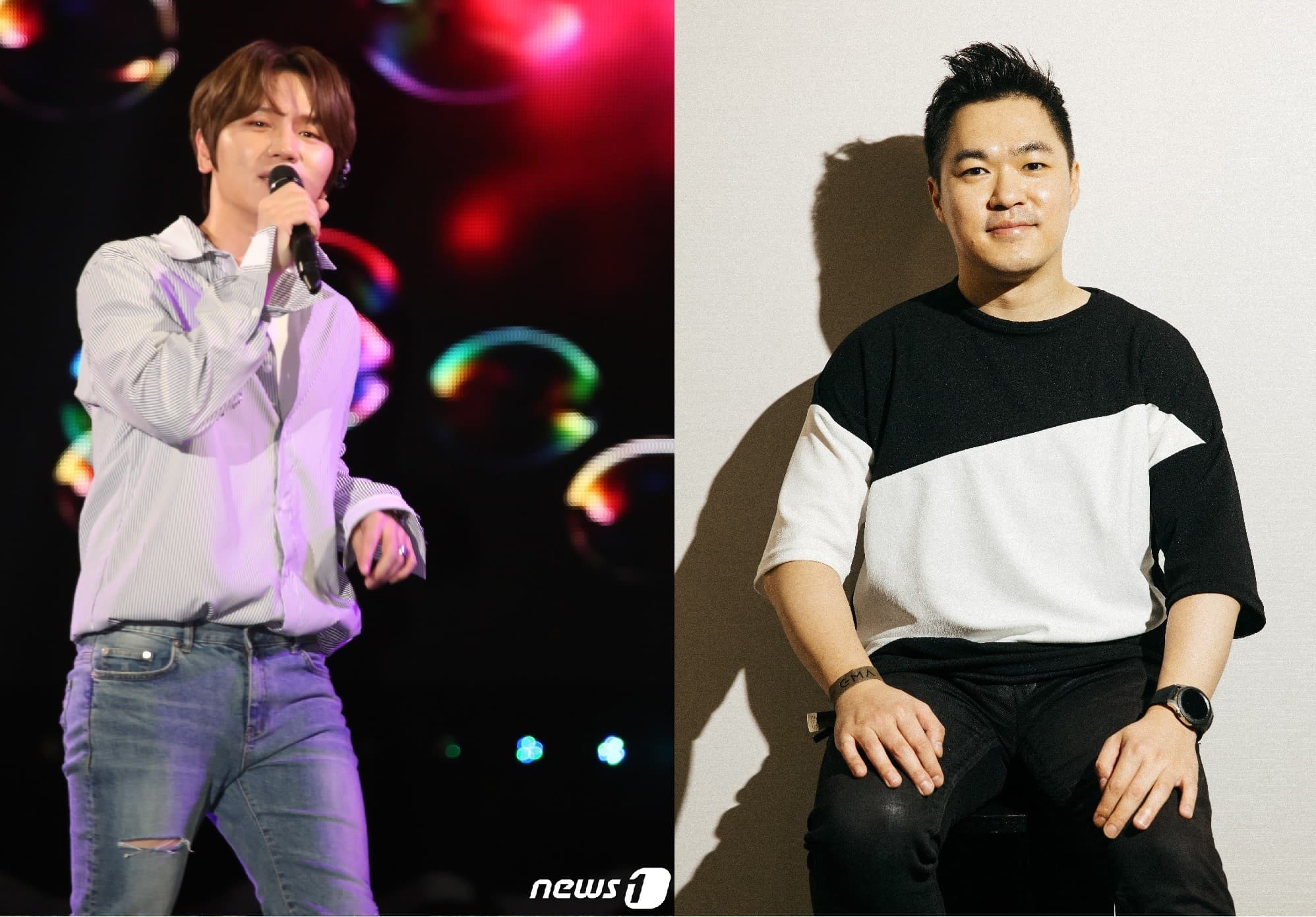 VISHOP(右)與K.Will(左)合作多次,藝名也是對方所取。(左圖翻攝自news1)