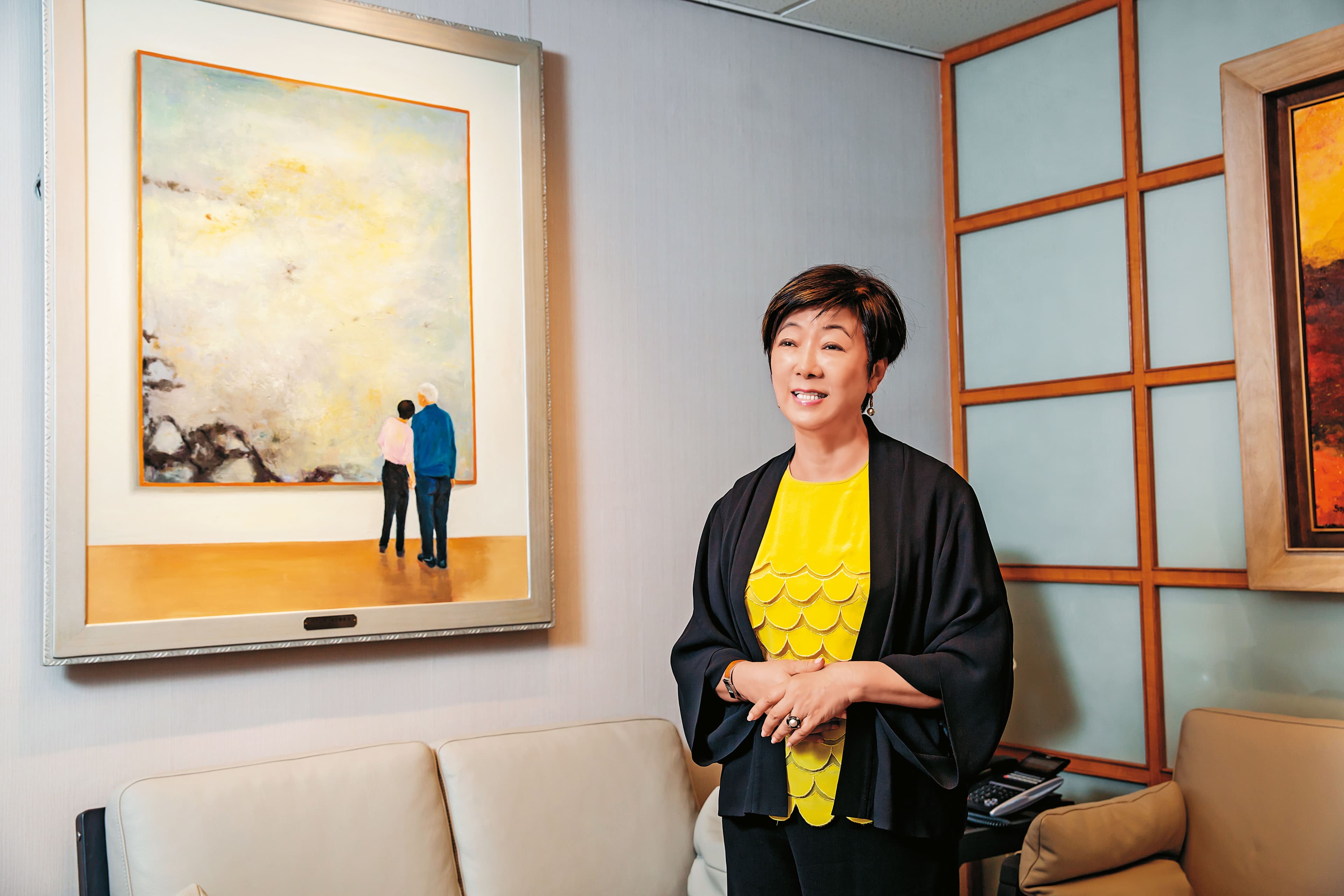〈執子之手2〉是張淑芬的新作,紀念2人去年到巴黎看趙無極畫展。