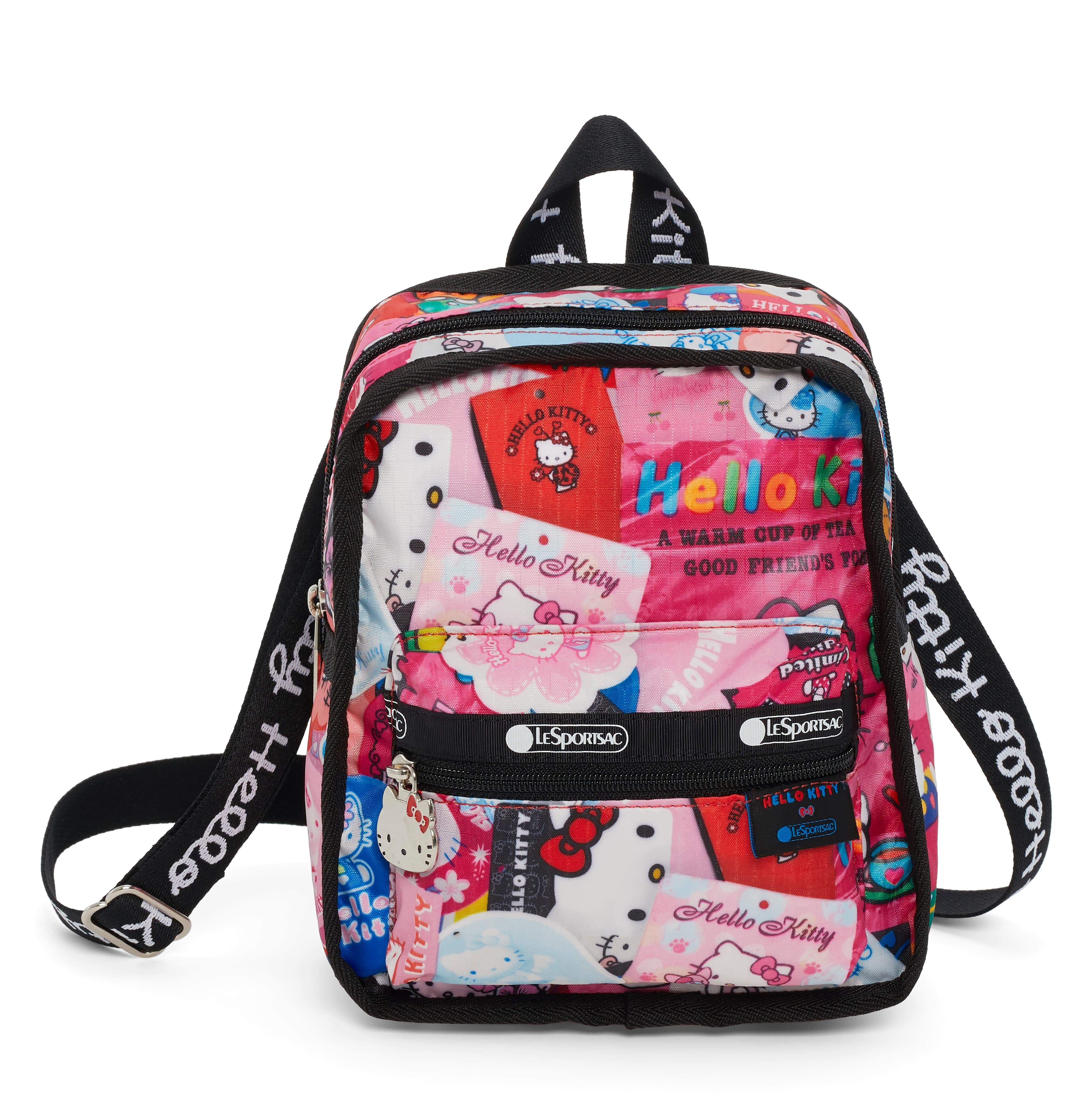 Hello Kitty x LeSportsac聯名系列收藏狂粉多功能迷你小背包。NT$3,450。（藍鐘提供）