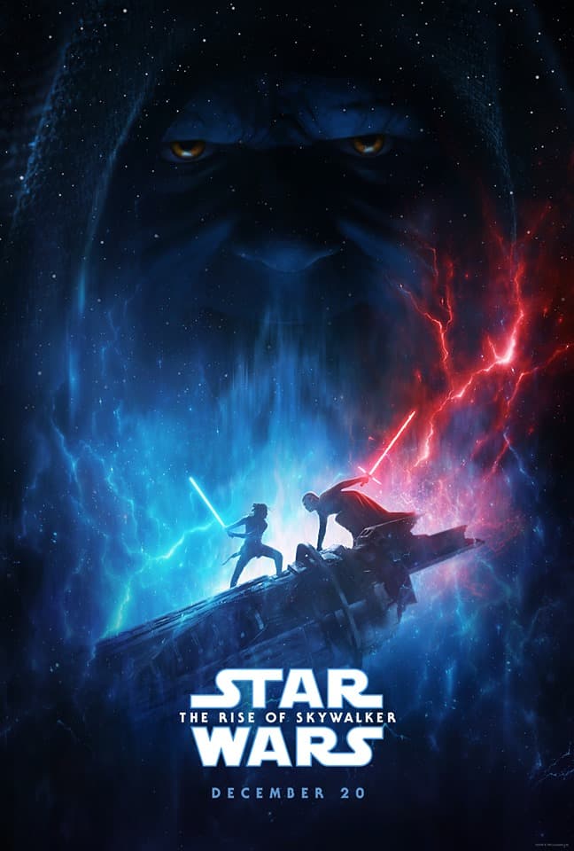 《STAR WARS : 天行者的崛起》海報確認了最原始反派西斯大帝白卜庭的回歸。(迪士尼提供)