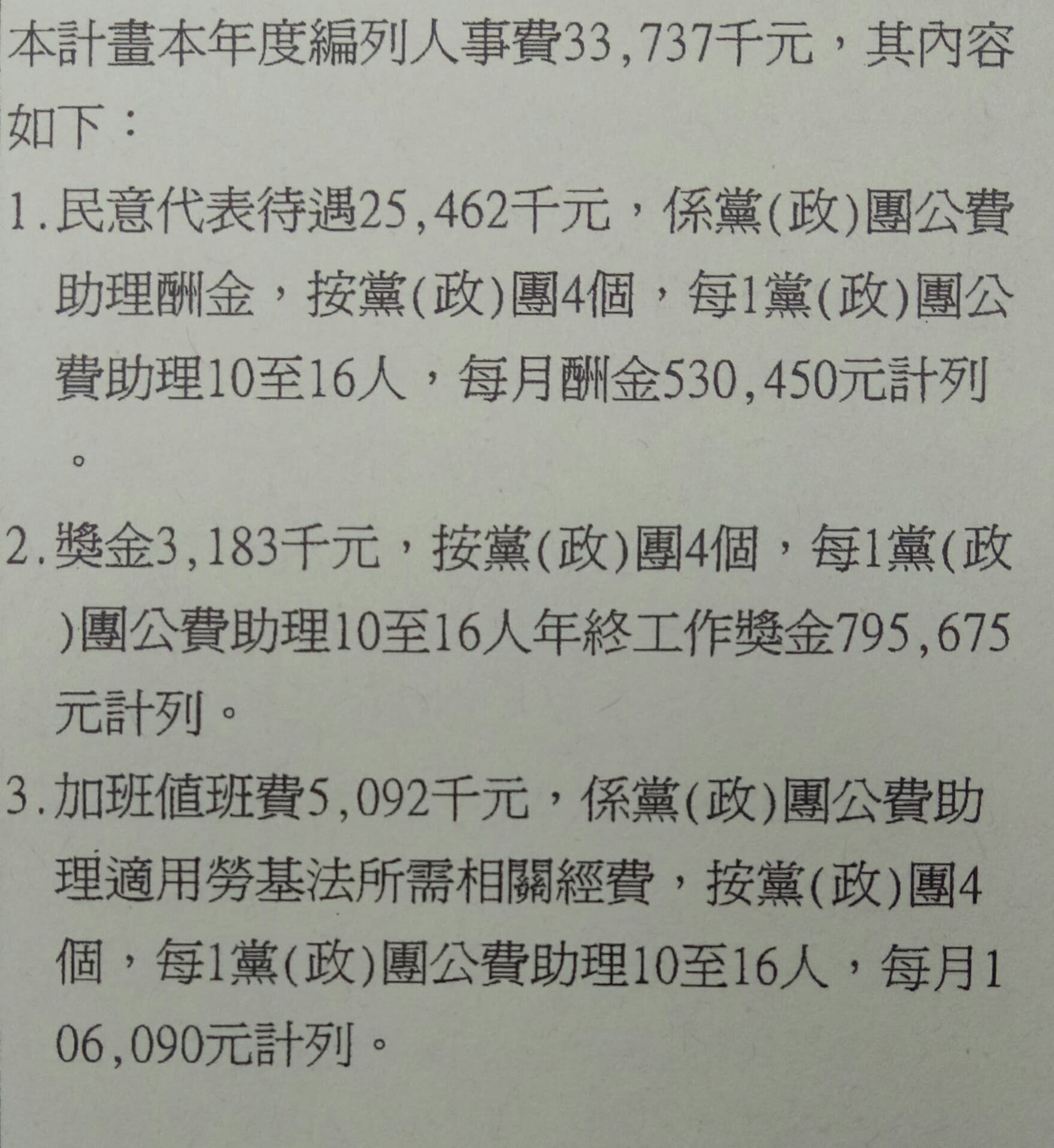 立法院明年預算書今送交各立委辦公室。(翻攝自立法院明年度預算書)