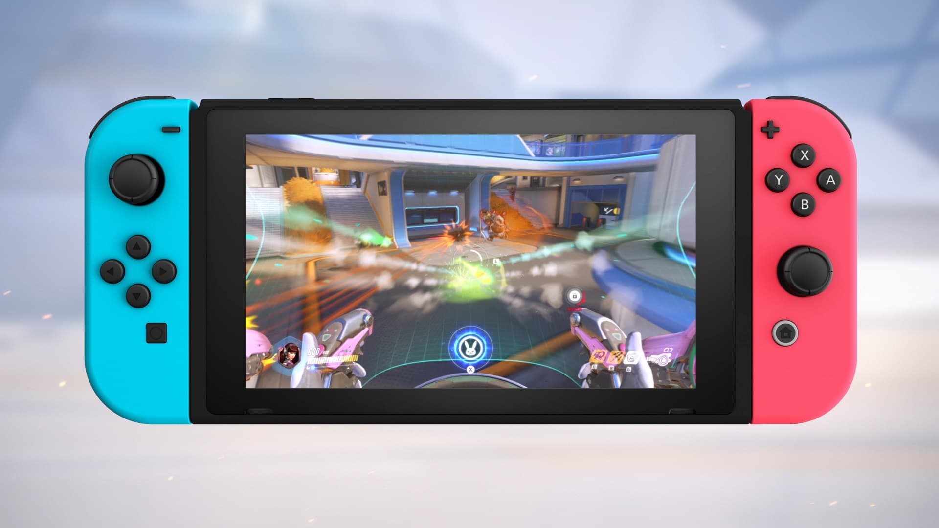 Switch可以手持遊玩,針對主機特性,遊戲也內建了體感操作的方式。(暴雪娛樂提供)