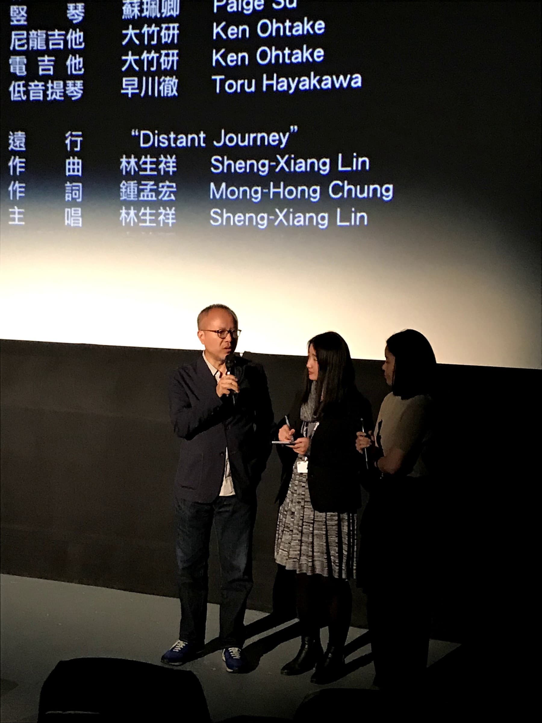鍾孟宏力抗時差，繼續出席《陽光普照》第二場映後活動。（甲上提供） 