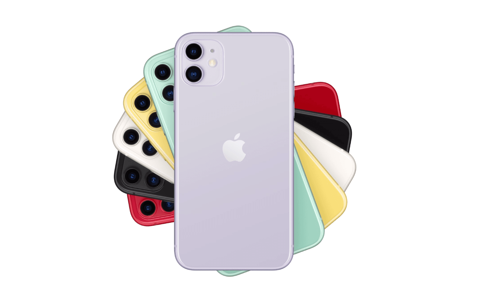 iPhone 11較過去,多出了不同顏色款式。(蘋果官網)