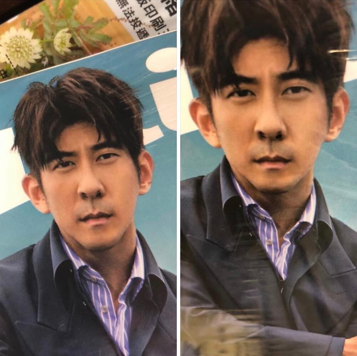 修杰楷鼻影裡面的圖層忘記關，竟出現四個鼻孔。（翻攝自美到沒朋友臉書）