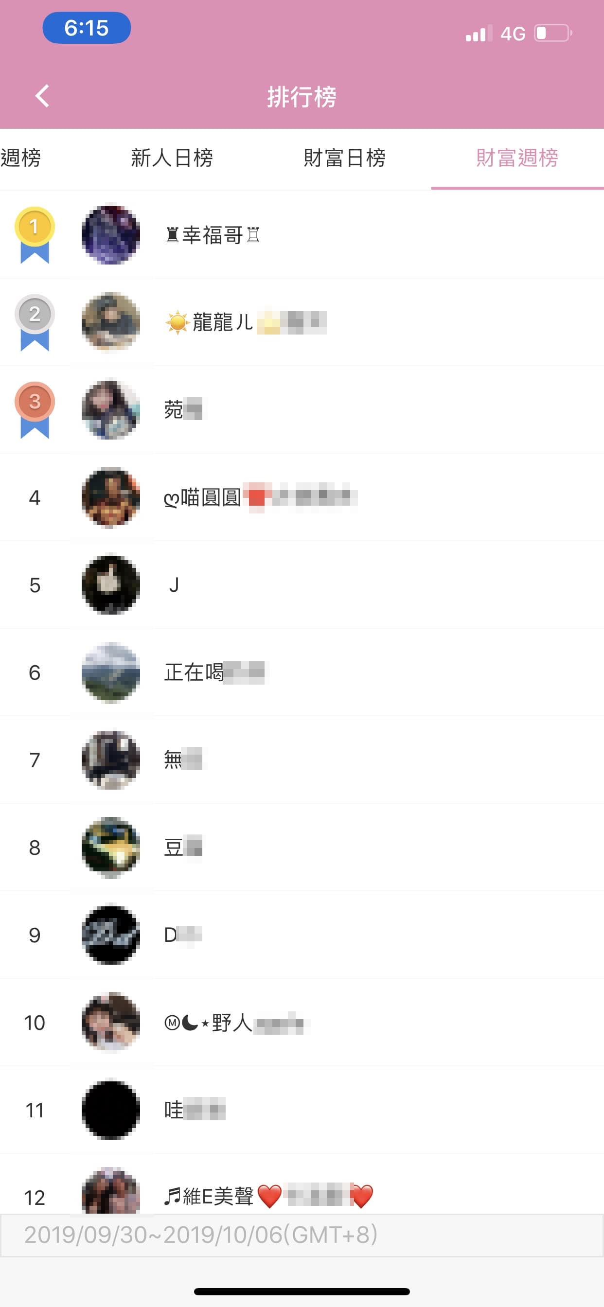 各大平台都有設計這類型的「乾爹」排行榜。圖非當事人。(翻攝自iPair直播)