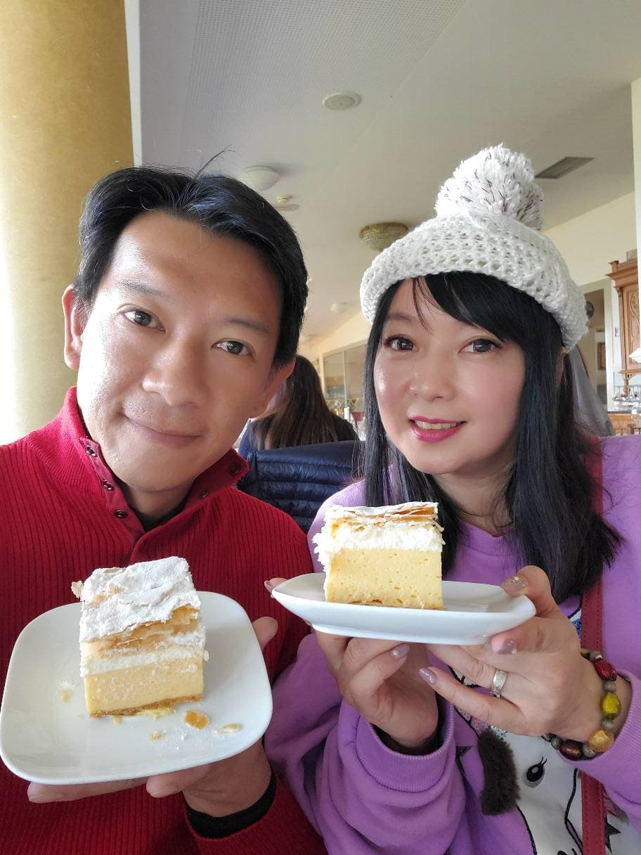 谷懷萱在2018年與熱血體育主播徐展元閃婚,並經常四處遊玩。(翻攝谷懷萱臉書)