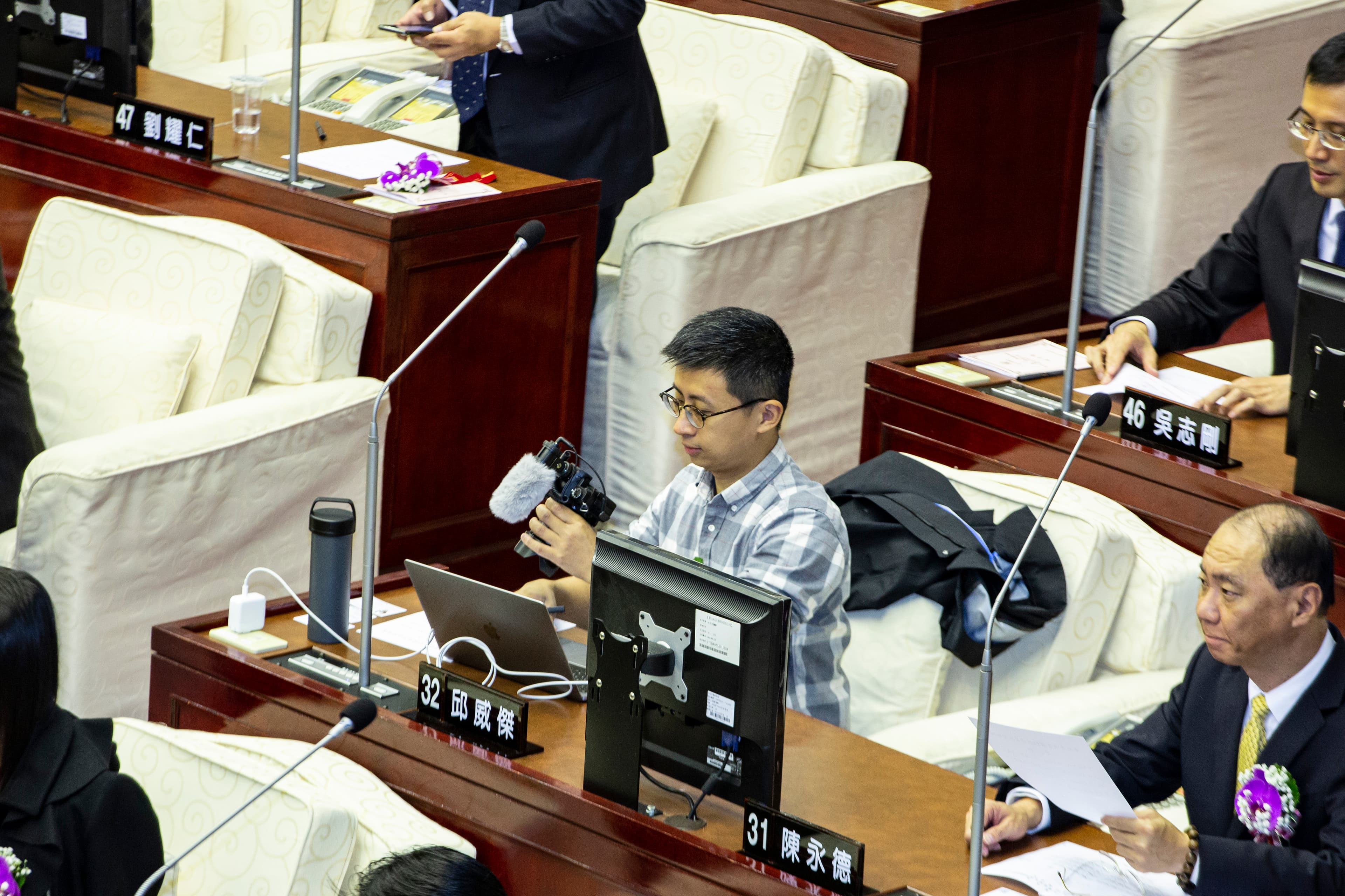 台北市議員「呱吉」邱威傑批評議會總質詢狂問學姐性騷案，根本不是真的關心職場性騷擾與平權議題。（資料照）