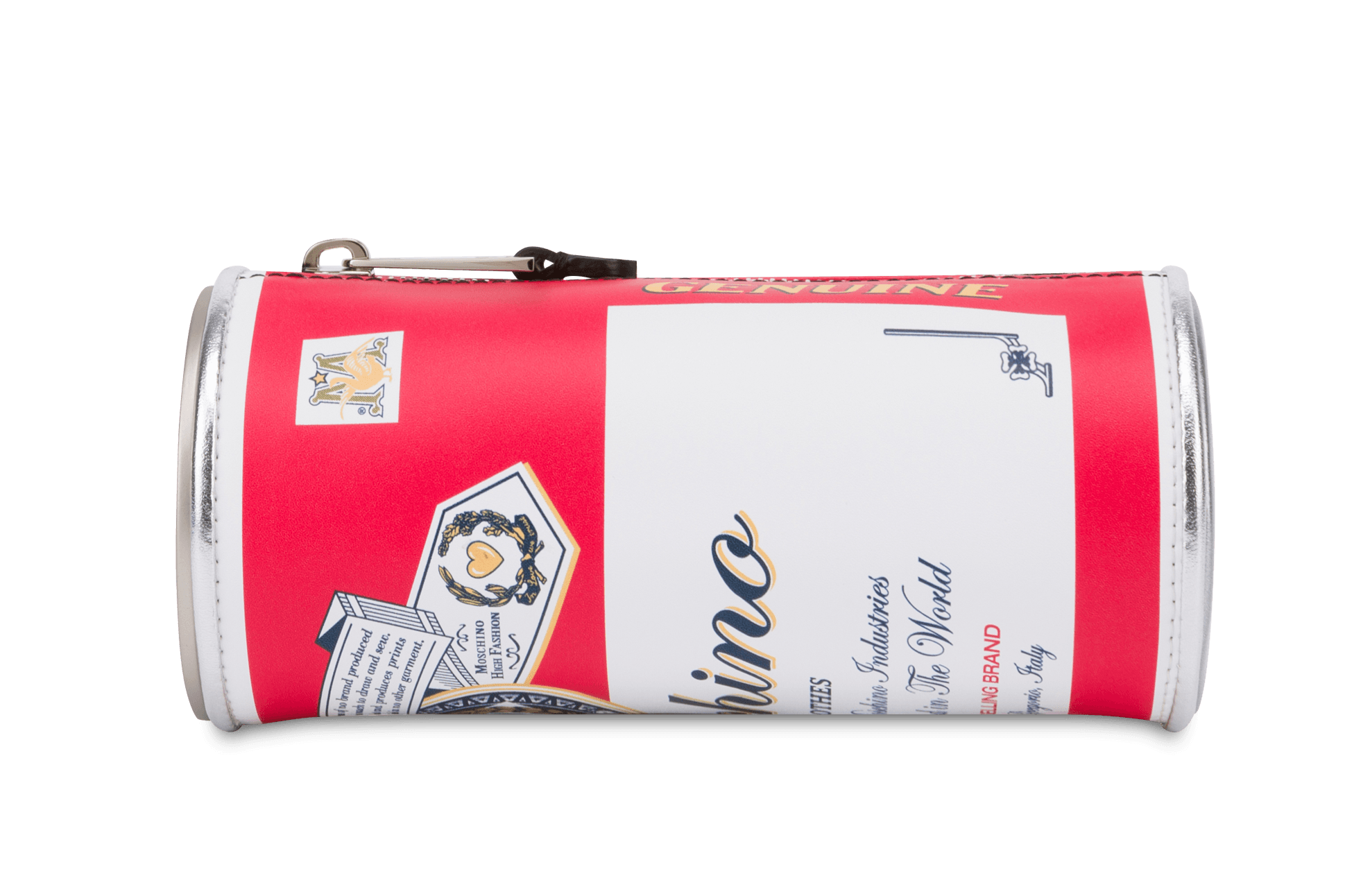 MOSCHINO X BUDWEISER啤酒罐造型手拿包,NT$19,500。(藍鐘提供)