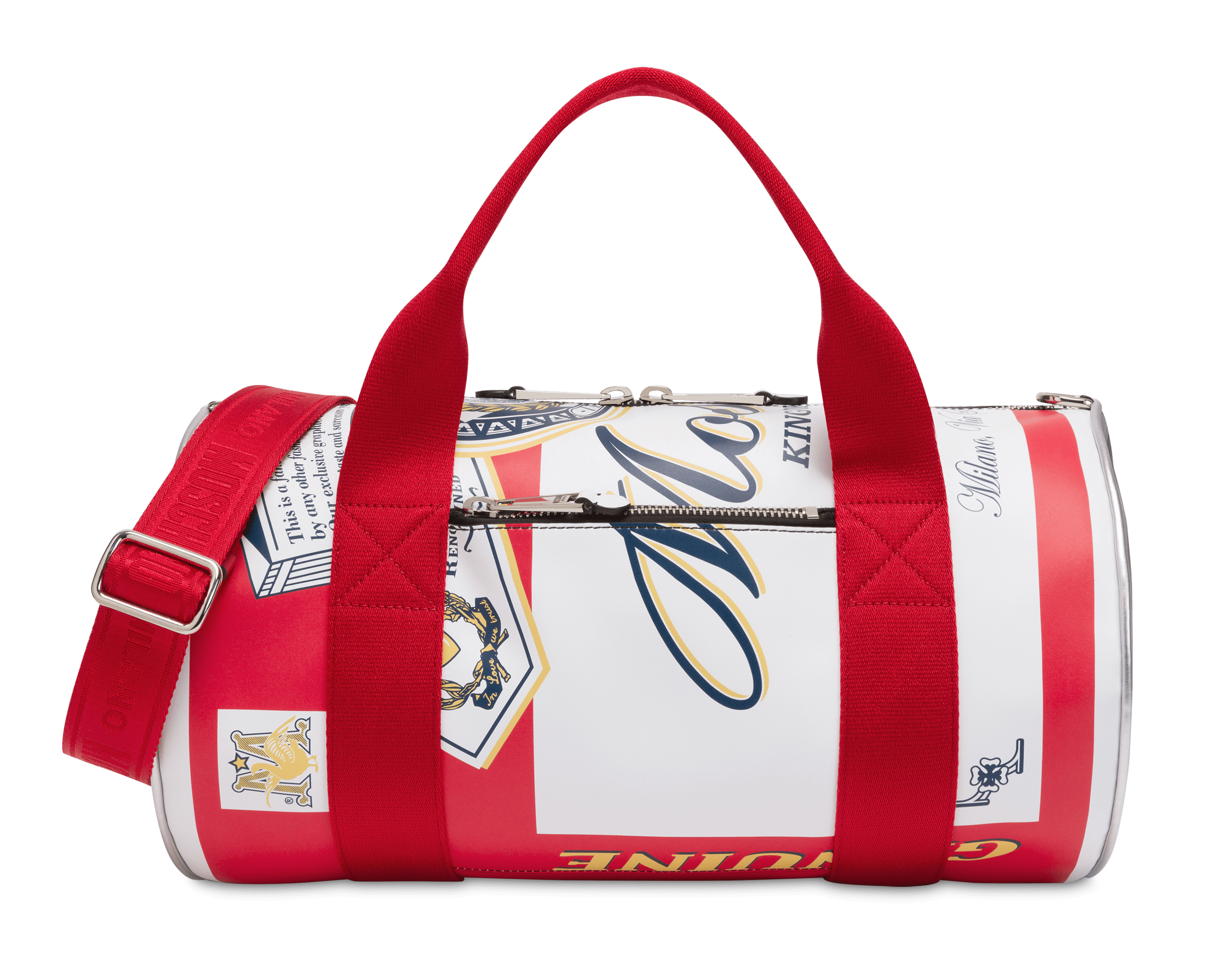 MOSCHINO X BUDWEISER啤酒造型手提包,NT$53,300。(藍鐘提供)