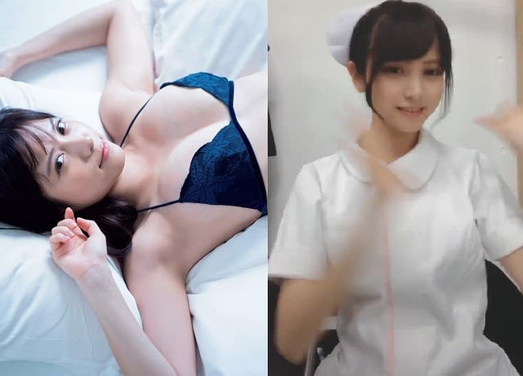 桃月梨子出道時以現役護士的身分引起討論。(翻攝自日本雅虎)