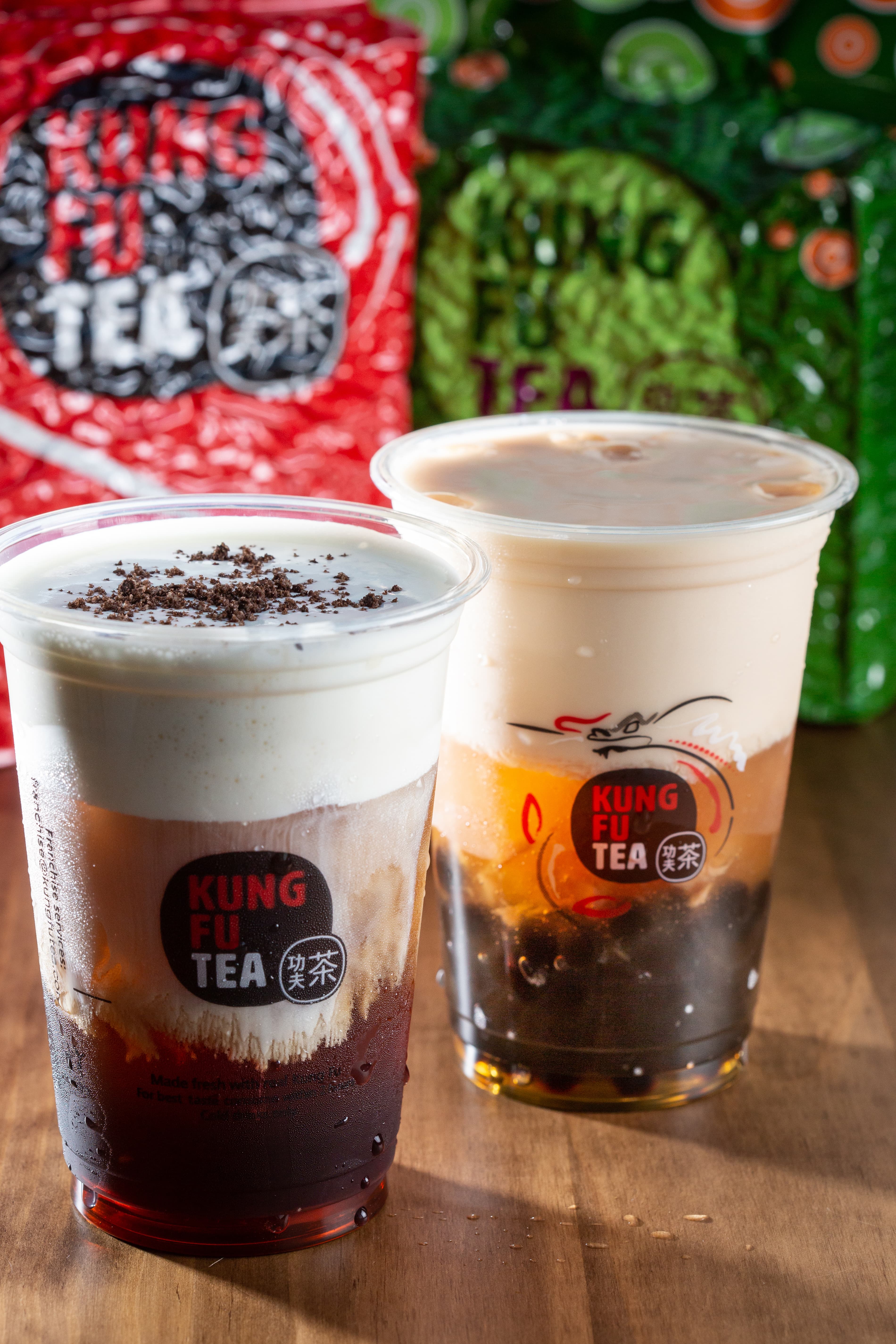 頂呱呱與「美國功夫茶Kung Fu Tea」合作，推出有酒精的手搖飲。