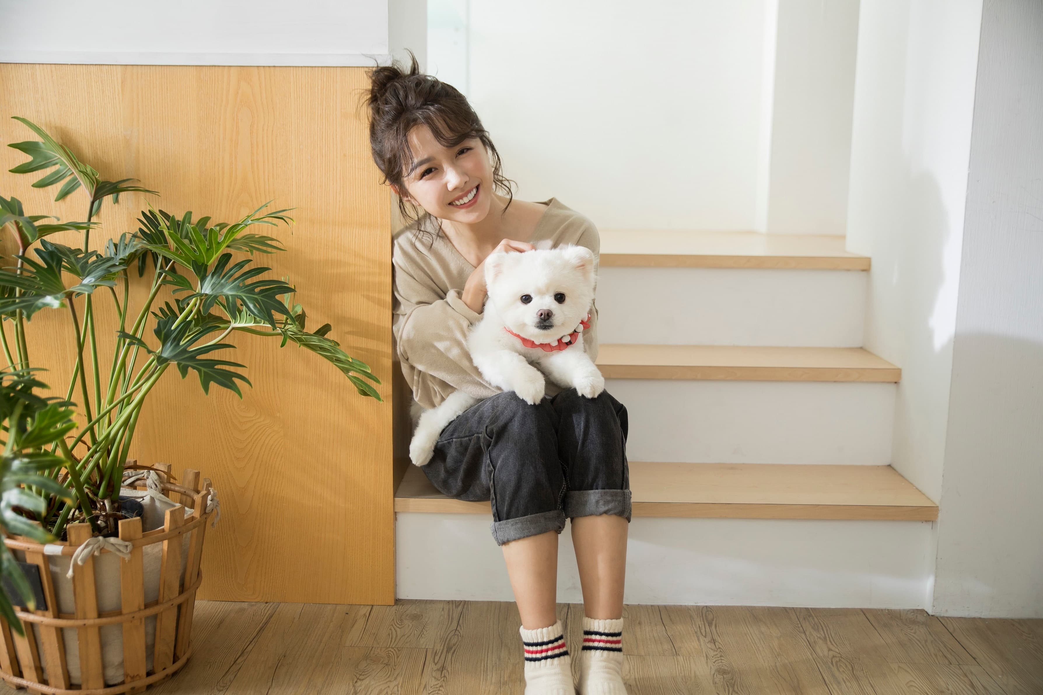 邵雨薇和愛犬阿筆一起入鏡楊丞琳的〈泥土〉MV。(環球唱片提供)