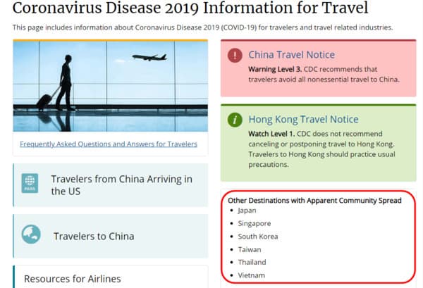 CDC未把台灣列為中國的一省。（翻攝自美國CDC）