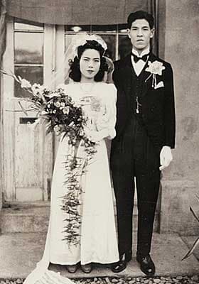一九四九年二月九日,李登輝與曾文惠結婚,當時他是台大農經系助教。(李登輝基金會提供)