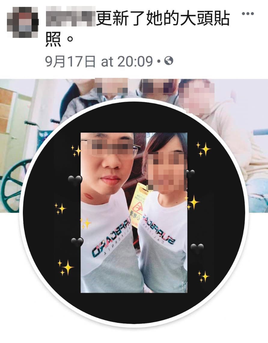 陳姓中士(左)其實有位論及婚嫁的女友(右),W女痛批他是劈腿的渣男。(翻攝臉書)