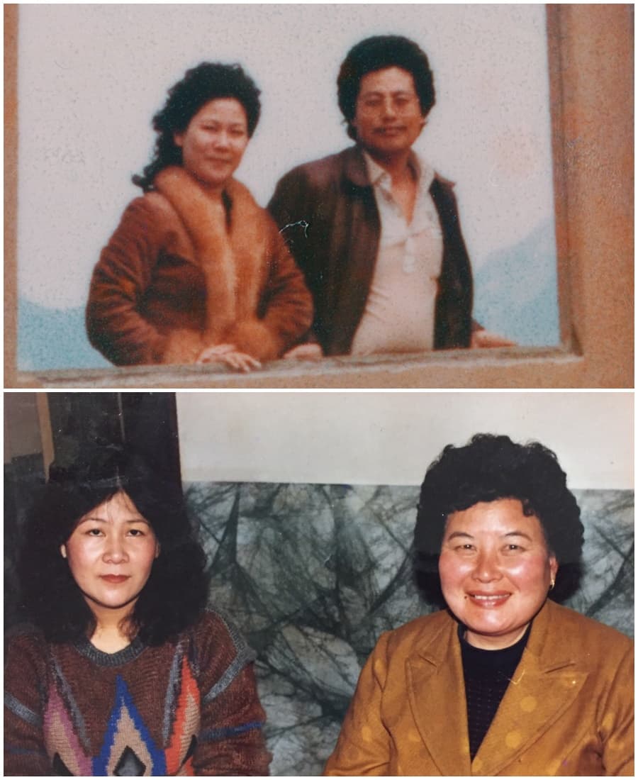 上圖是父母舊照,楊登棋說:「他們真的是談過戀愛。」下圖的媽媽(左)和奶奶(右)都是母性特質很強的女性。