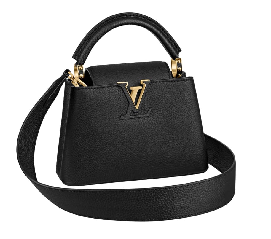 黑色Capucines Mini手袋。NT$166,000(Louis Vuitton提供)