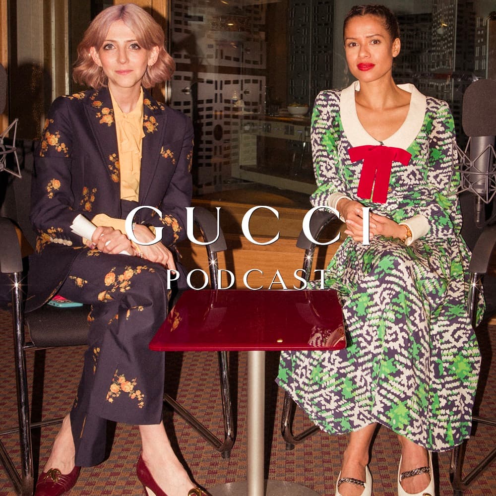 演員Gugu Mbatha-Raw與作家兼社會運動人士Scarlett Curtis的對談。(GUCCI提供)