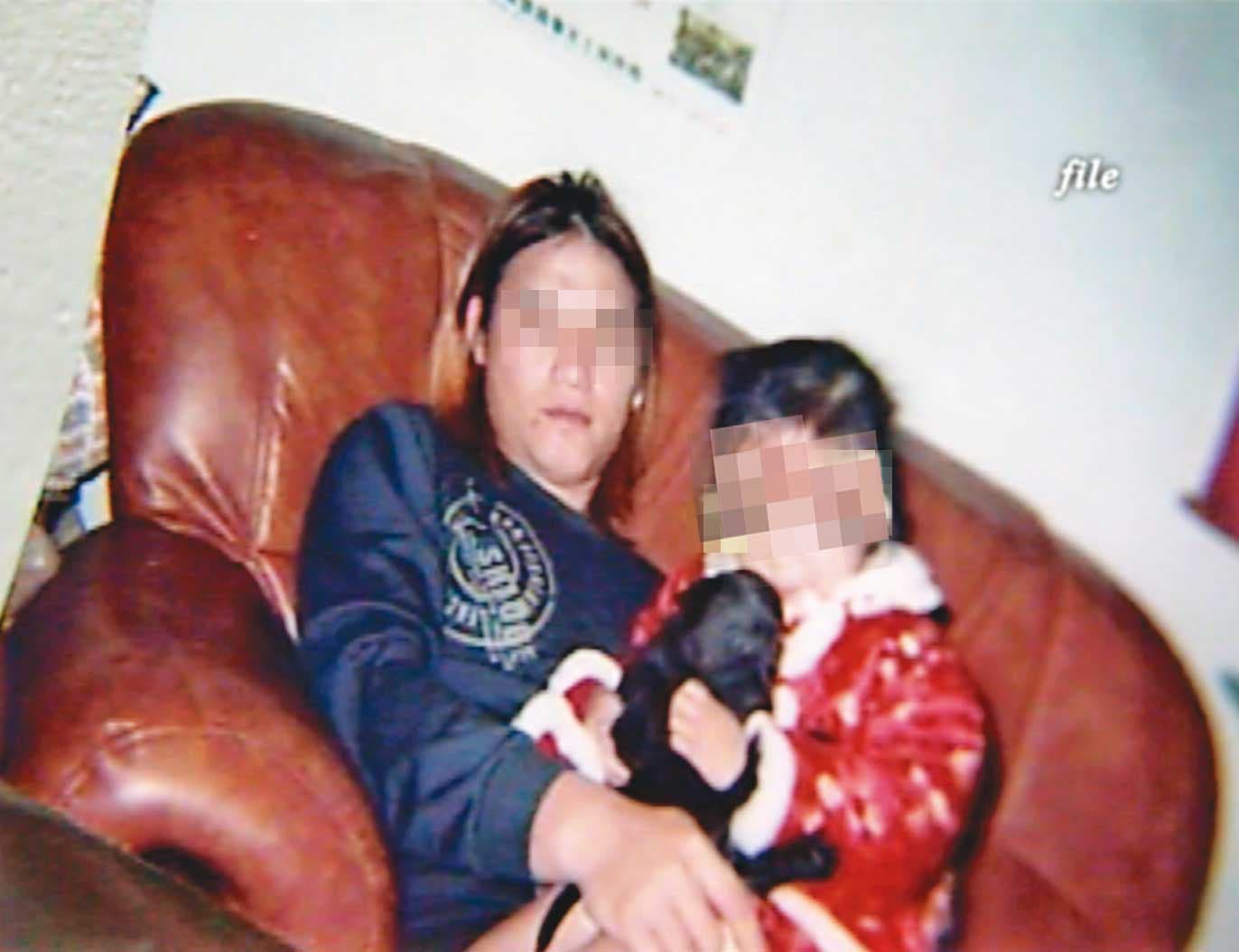 阿宏(左)吸毒之後,虐死同居人4歲的女兒(右)。(翻攝畫面)