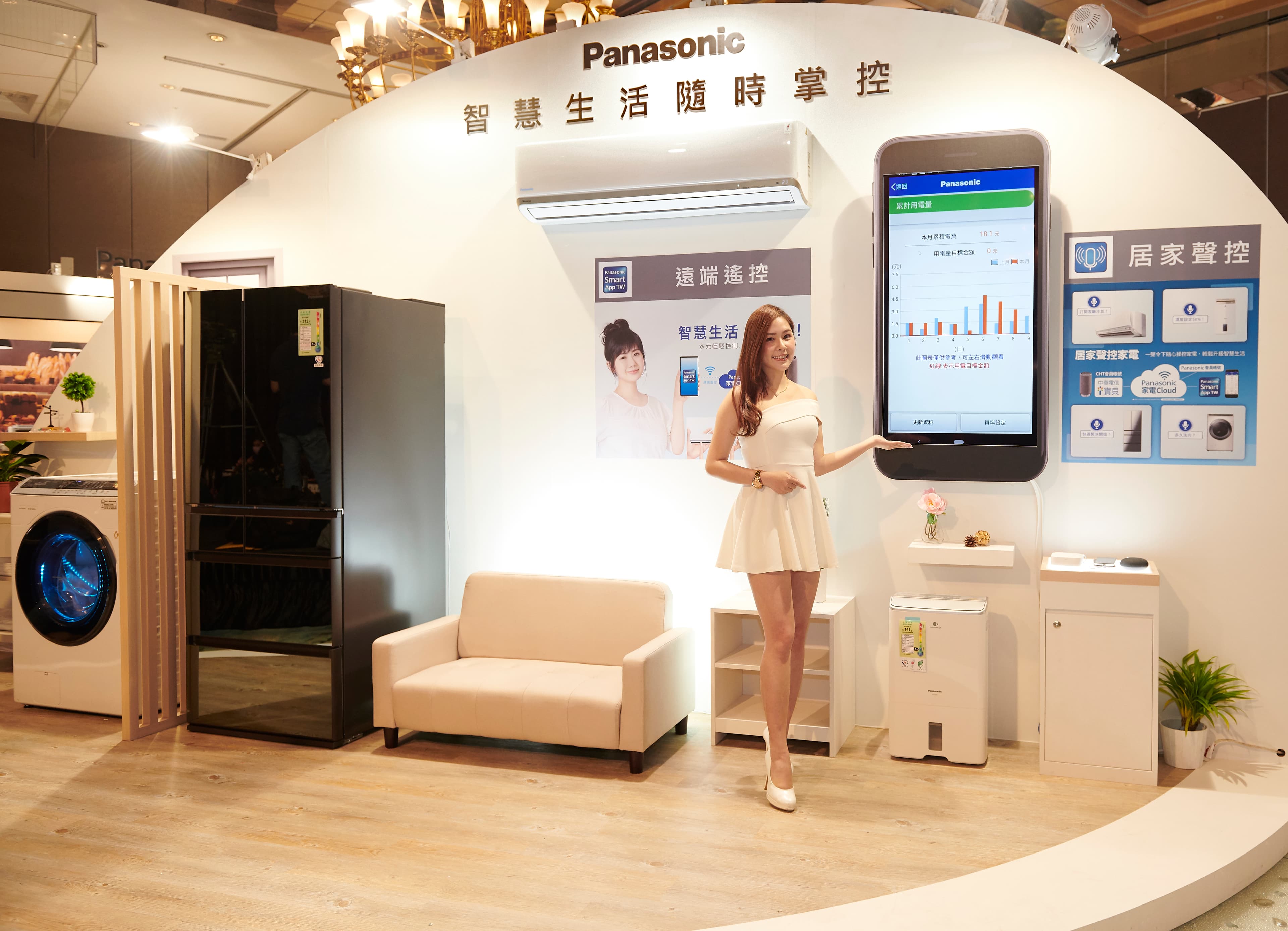 利用手機的Smart App即可遠端控制家中的Panasonic智慧家電。