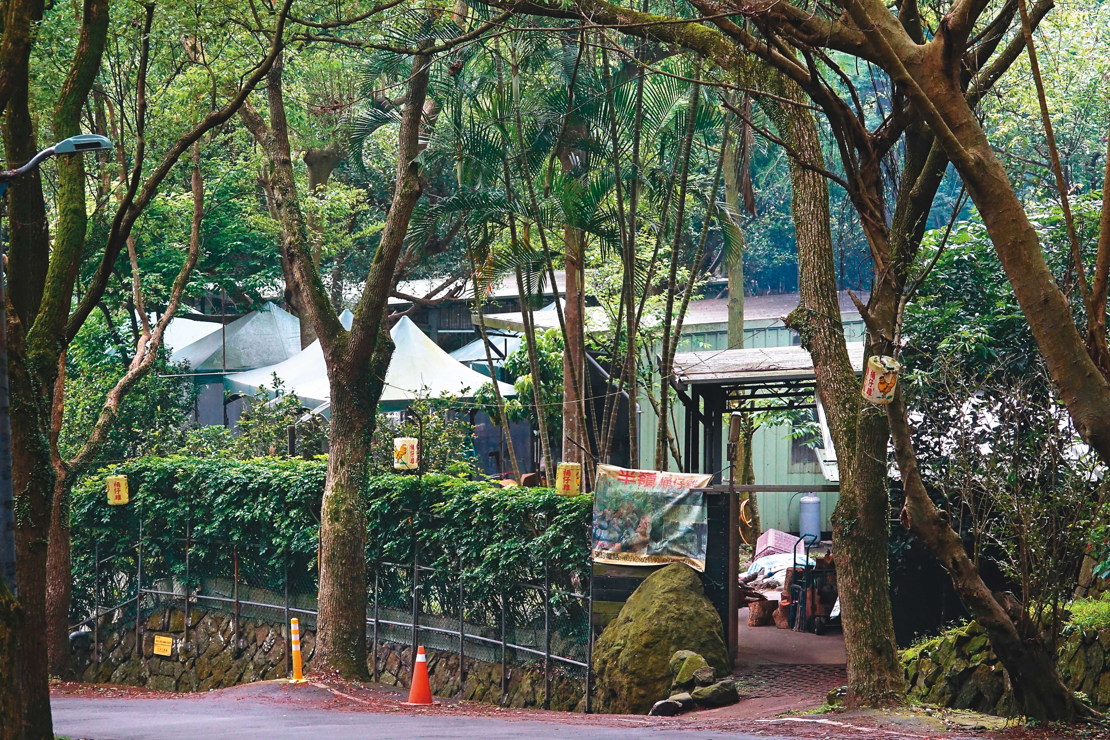 董、凌用餐的桶仔雞餐廳位於紗帽路,環境清幽。