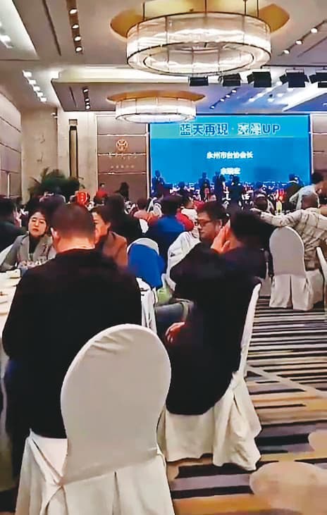 長沙台商協會受台辦指示,動員560名台商替韓國瑜造勢,活動熱鬧,還有獎品可抽,並提供幾乎免費的機票鼓勵台商返台投票。(讀者提供)