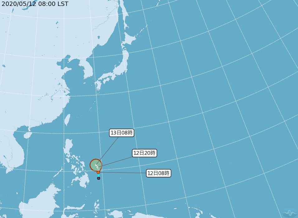 黃蜂颱風路徑。(翻攝自中央氣象局)
