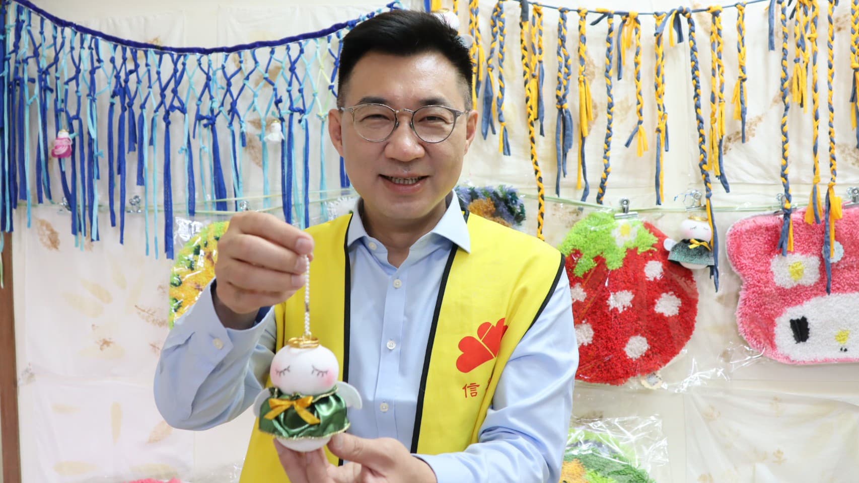 江啟臣今日前往台中參加志工活動。（國民黨文傳會提供）
