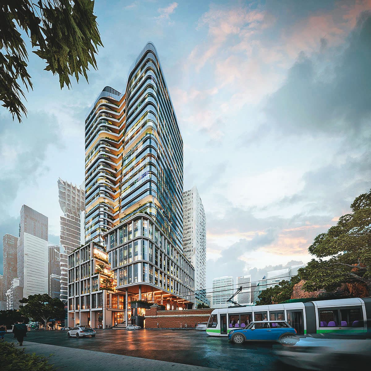 建商後來才發現,張進豐一家人宣稱獲利可期的澳洲墨爾本土地,其實在2018年9月3日就已被當地開發商Mirvac買下,預計興建商辦大樓(圖),驚覺投資案竟是一場空。(翻攝Mirvac官網)