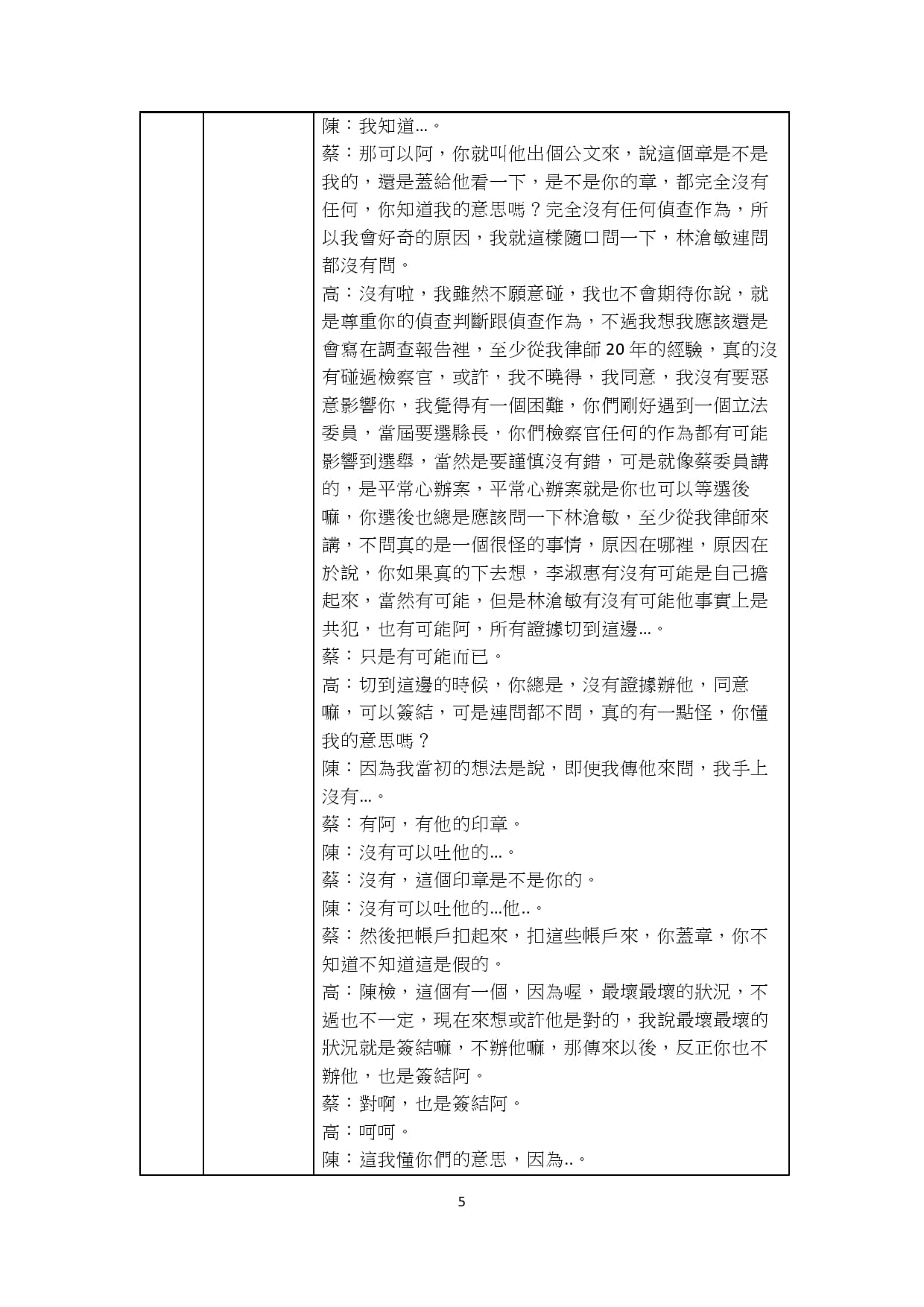 監委約詢的錄音譯文5