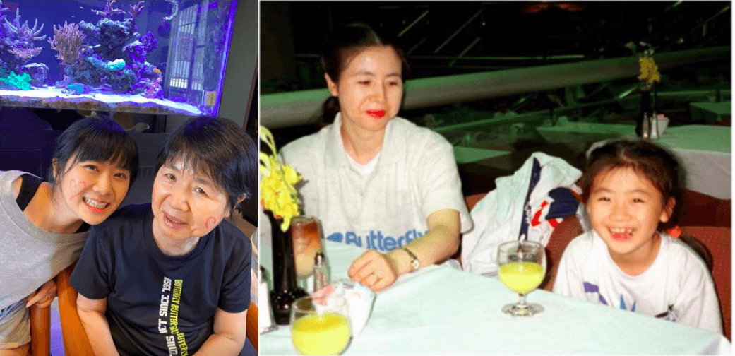 福原愛貼出自己與媽媽24年前的合照,今昔比對讓網友覺得很可愛。(翻攝自福原愛臉書)