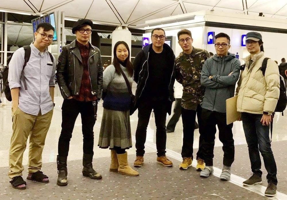 2017年的安古蘭行,柳廣成(右三)是該團最年輕的漫畫家,現場也帶給他極大震撼。(翻攝自柳廣成臉書)