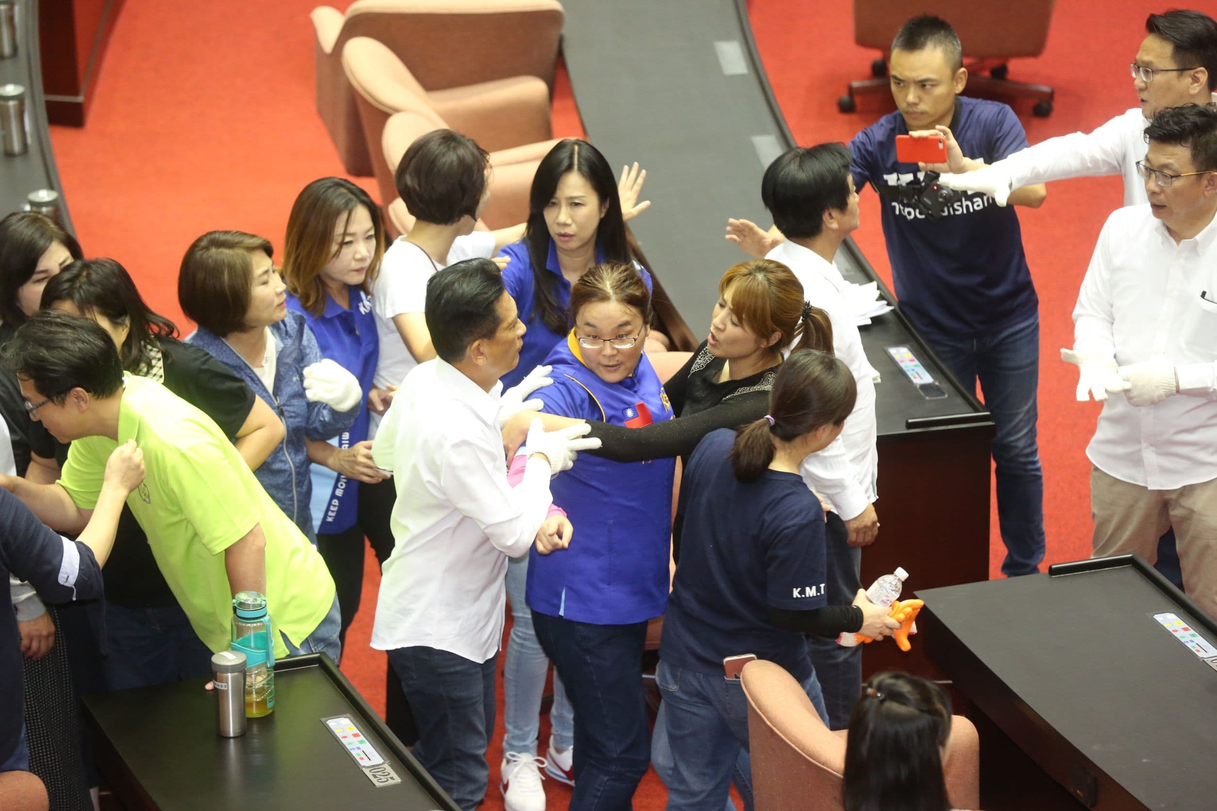 陳玉珍昨日在議場衝突中,展現超強戰力,被網友戲稱是「最強女戰士」。