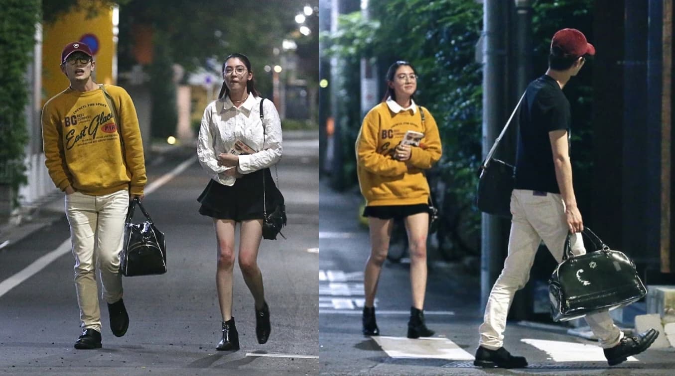 三浦春馬曾被拍到與三吉彩花晚上去酒吧小敘,出酒吧後原本三浦身上的衛衣換到了女生身上。(網路圖片)