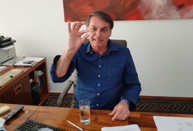 波索納洛表示自己服用羥氯奎寧,感覺很好。(翻攝自Jair Bolsonaro臉書)