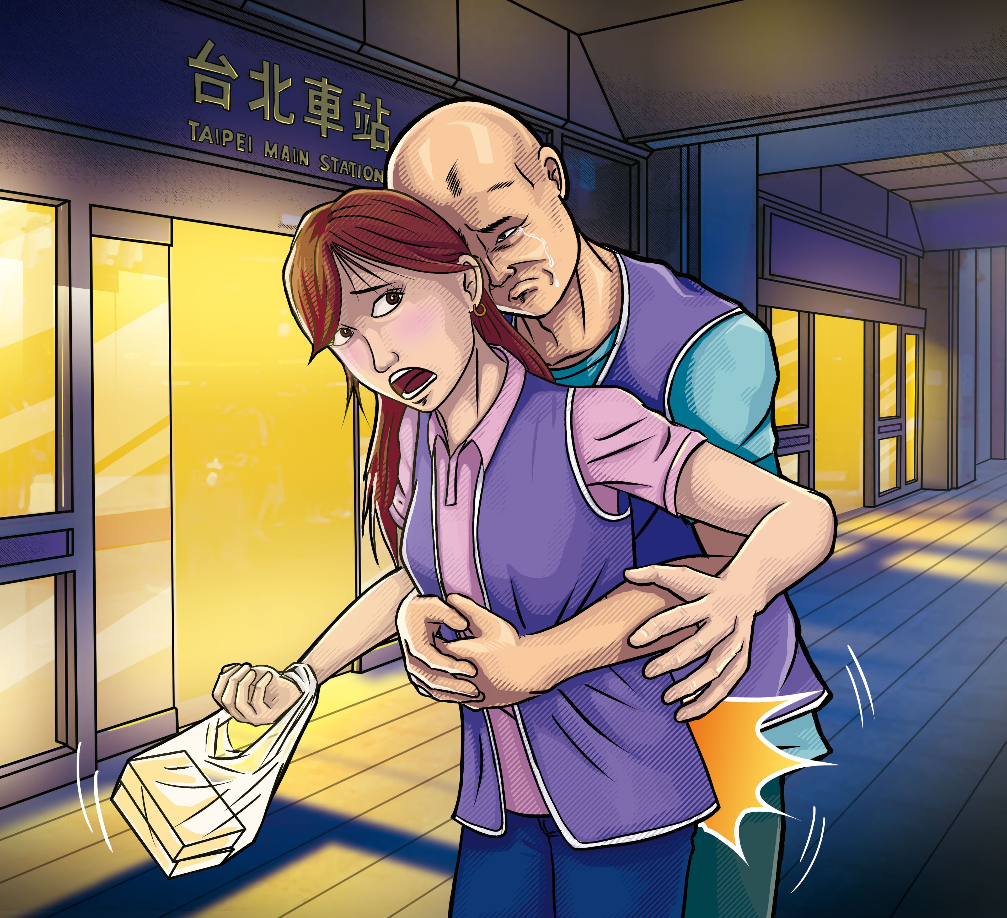 A男發放愛心便當時,藉故擁抱女志工,下體卻勃起。