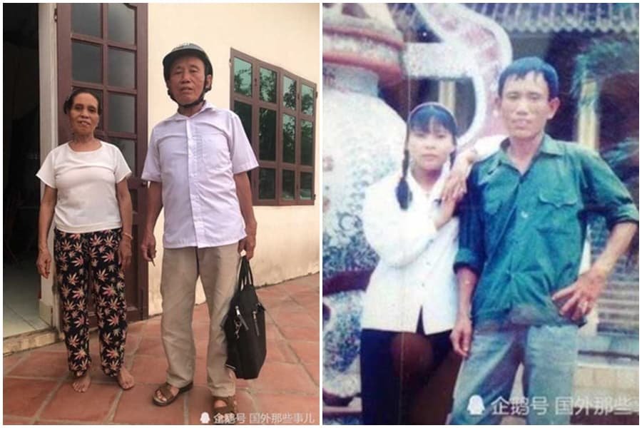 老翁丘特最年輕老婆年僅22歲,是一位學生妹仍在就讀中。(翻攝自騰訊QQ)