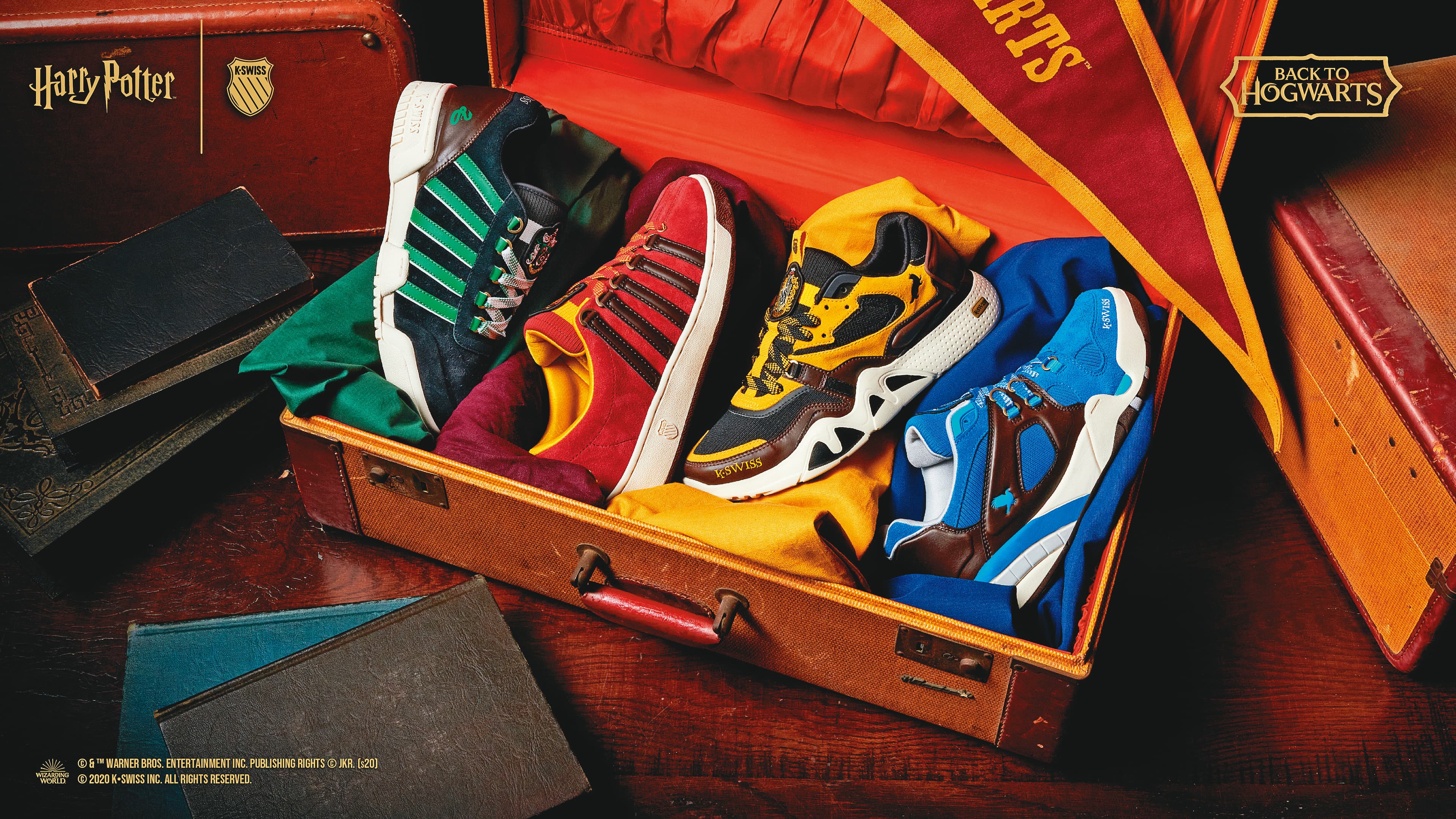 K-SWISS X HARRY POTTER哈利波特聯名鞋款,NT$3,280~NT$4,980。(K-SWISS提供)