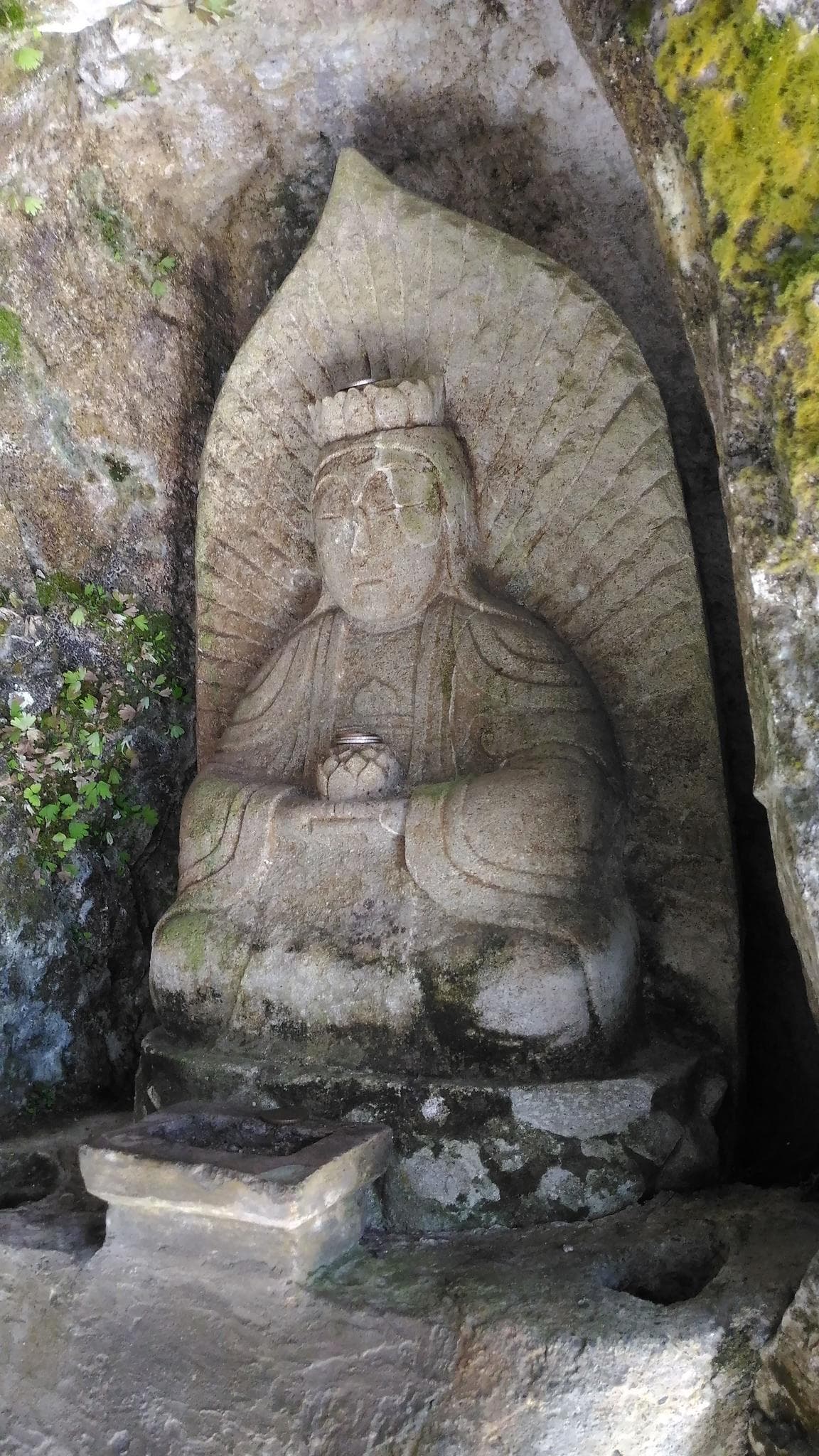 古道上的觀音像原始樣貌。(太管處提供)